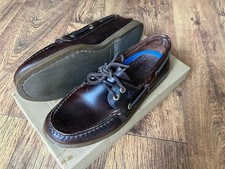 Sperry Mens Amaretto Topsider Boat Shoe UK Size 8 Boxed Dark Brown A/O