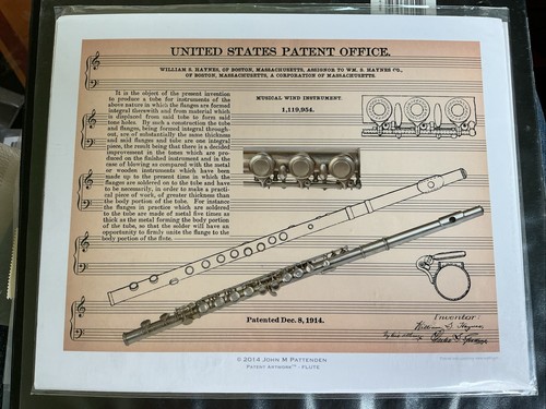 Flute art patent haynes - art,