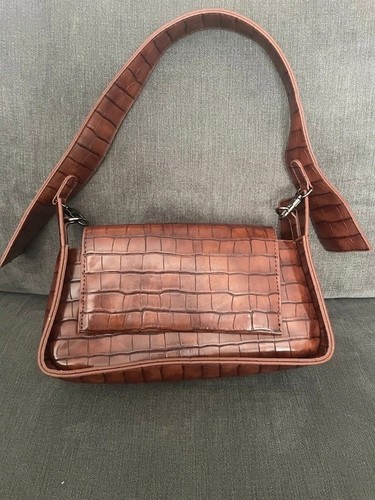 Moda pelle brown croc - moda,