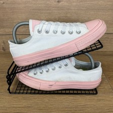 Converse Shoes Women’s Size UK 6 Casual Chuck Taylor Trainers Low Cut White Pink