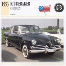 1953 STUDEBAKER CHAMPION Classic Car Photograph / Information Maxi Card