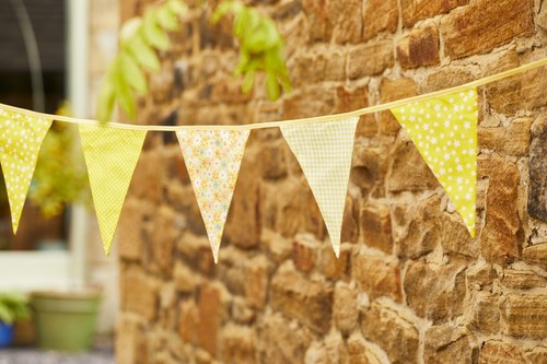 Fabric bunting garden - bunting, home