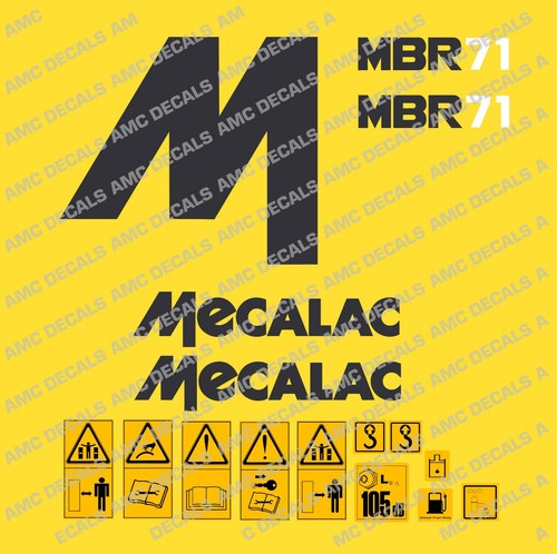 Mecalac mbr71 roller decals - mbr71,
