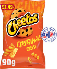 Cheetos Twisted Original Cheese 12 x 90g PMP Bags Crunchy Corn Puffs Snack
