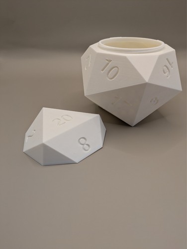 Printed d20 dice storage - printed,