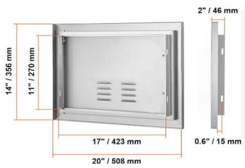 Stainless steel flush - steel, mount
