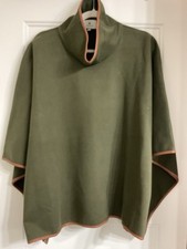 NWOT Women’s  Tuckernuck Leather Trim Funnel Piper Poncho One Size Retail $189.