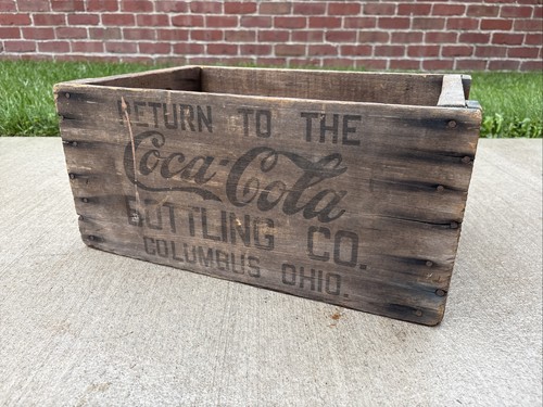 Vintage wooden soda - wooden, coca