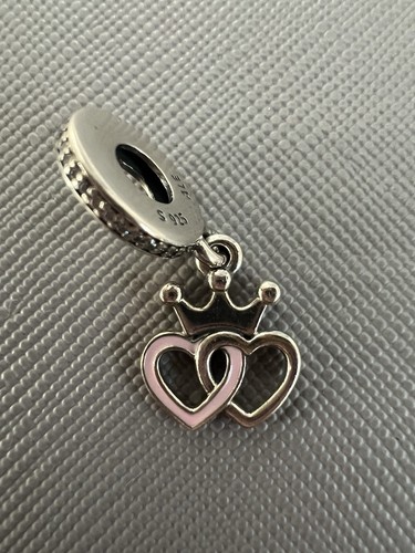 Pandora crowned hearts dangle - pandora,
