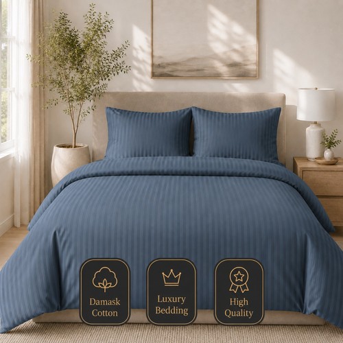 100 cotton stripe duvet cover - 100%,