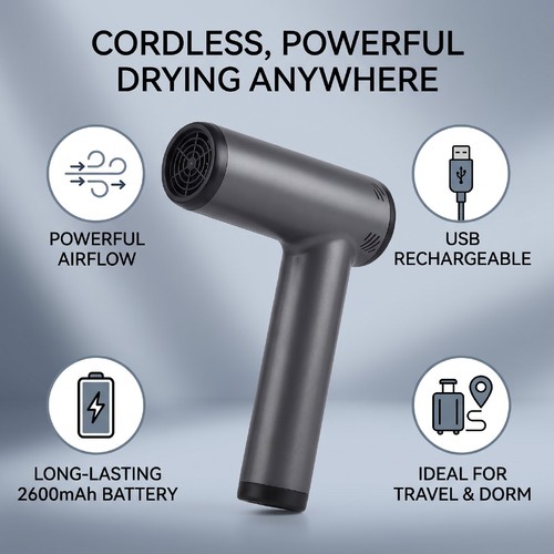 Gray hair dryer strong - strong, wind