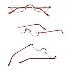 Hot Reading Glasses High definition Metal Hinges Half Moon Semi Rimless Eyeglass