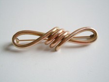 Brooch Bow Gold Tone Gold