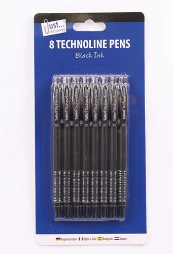 Pack technoline pens black - technoline,