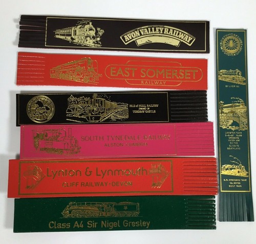 Leather bookmark railway - ,