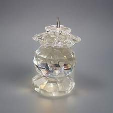 Vintage Retired Single Swarovski Crystal Candlestick Holder 3" High