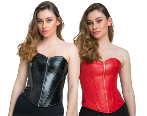 Corset faux leather halloween - faux,