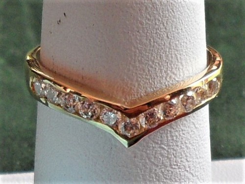 9ct yellow gold wishbone ring - 9ct,