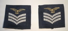 Genuine British RAF Royal Air-Force Sergeant Aircrew Rank Slides 1 Pair NEW