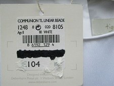 girls white COMMUNION DRESS