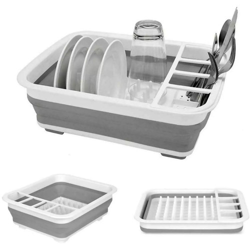 Collapsible dish drainer - collapsible, rack