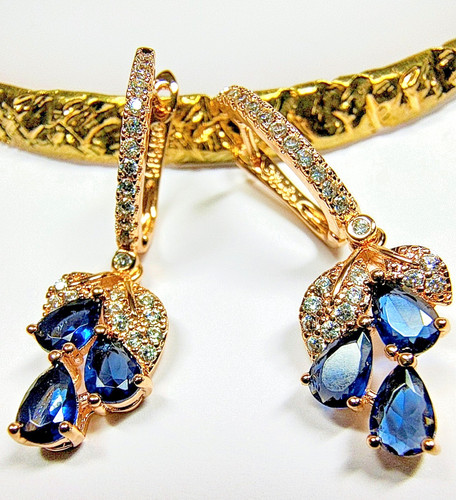 14k filled gold - gold, blue