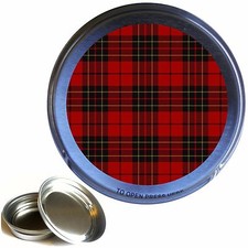 Red tartan 1oz - tartan, round