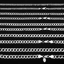 Italian Style Heavy Solid 925 Silver Sterling Curb Chain - For Men, Women & Boys