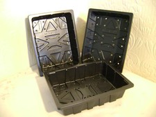10 X HALF SIZE QUALITY PLASTIC SEED TRAYS with holes    EXCELLENT VALUE
