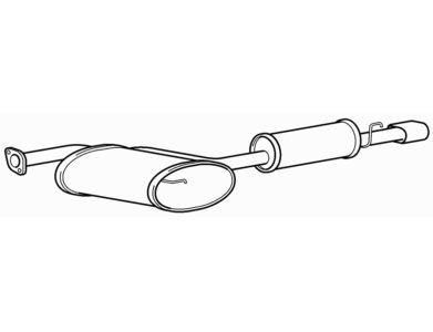 Rear exhaust silencer - rear, box