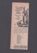 1974 Print Ad Shaver Mfg Co Graettinger IA Hydraulic Post Driver Makes Fencing