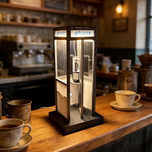 Retro vintage tall phonebooth - vintage,