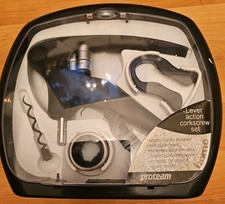 Lever action corkscrew set