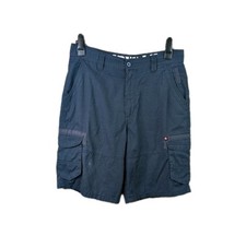 Airwalk Cargo Short Mens Size 34 Waist Navy Blue Ripstop Utility Summer Skate