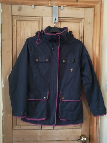 Puffa jacket navy hooded coat - jacket,