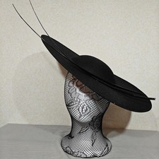 black large fascinator ostrich