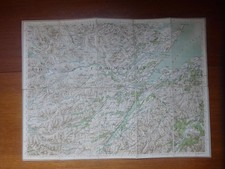 SUPERB EARLY OS MAP ROSS CROMARTY DINGWALL NO8 CANVAS STANFORD 4 MILES INCH VGC