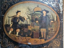 Toleware chinoiserie Chinese large tin