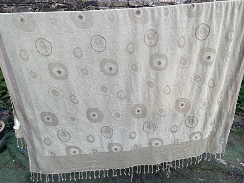 Green throw chenille type - throw,