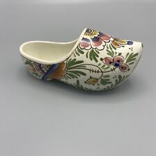 Delft DP Hand Painted China Clog Ceramic Floral Pretty Blue Pink 17cm