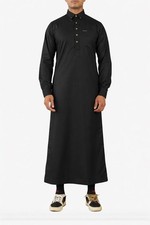 Men's Black Thobe Saudi
