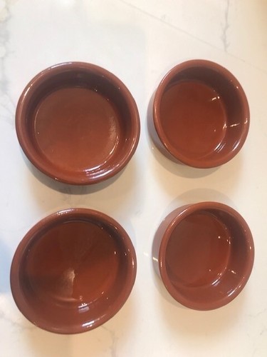 Terracotta nibble dishes - 4,