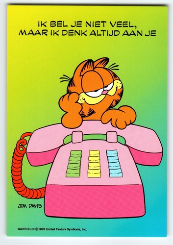 Garfield dutch postcard orange - garfield,
