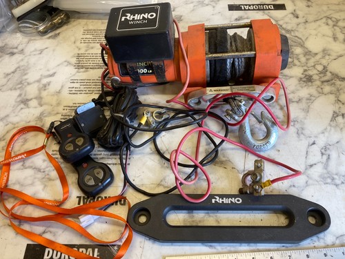 Rhino 3000lb 12v winch - rhino, –