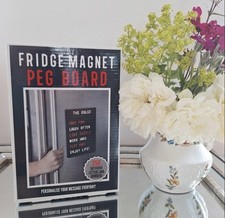 FRIDGE MAGNET PEG BOARD MESSAGE MAGNETIC CHANGEABLE 350 LETTERS SYMBOLS A5 GIFT