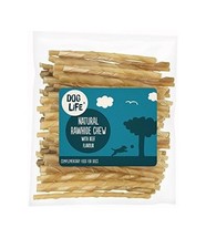 RAWHIDE TWISTS DOG CHEWS 5" TREATS 100% HIDE CHEWS PACK OF 100 GREAT VALUE NEW