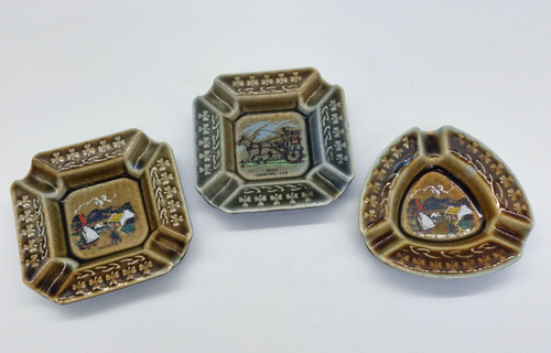 Wade ashtrays irish - 3x,