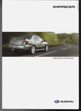 Subaru Impreza Specifications 2005-2006 UK Market Brochure 2.0R Sport 2.5 WRX SL