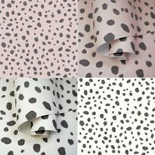 Holden Decor Dalmatian Spot Dot Print Trendy Contemporary Wallpaper 2 Colours