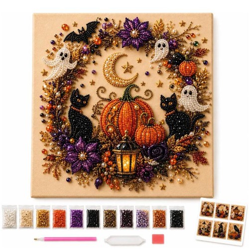 Halloween ghost pearl art diy - art,